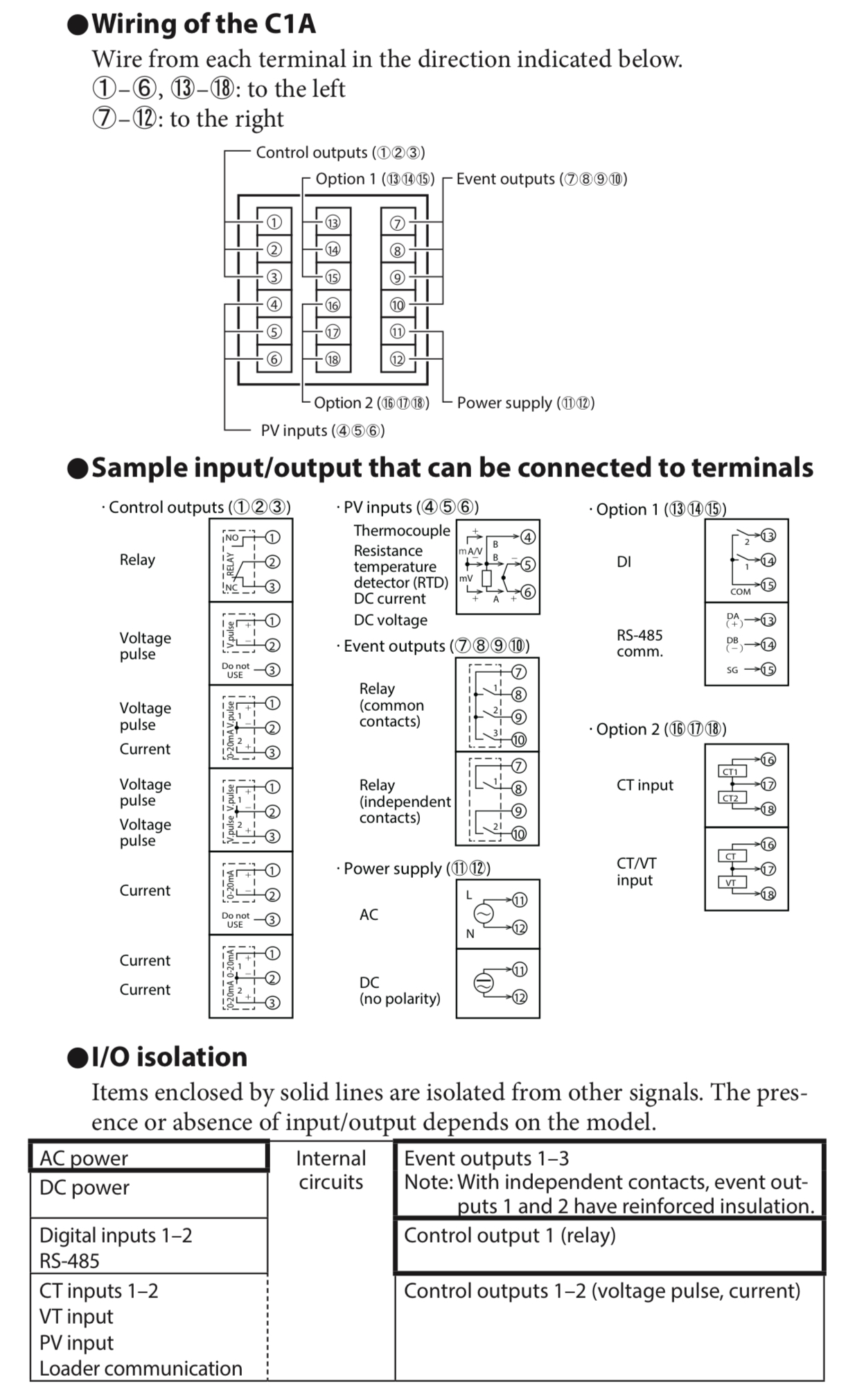 azbil-c1a-wiring