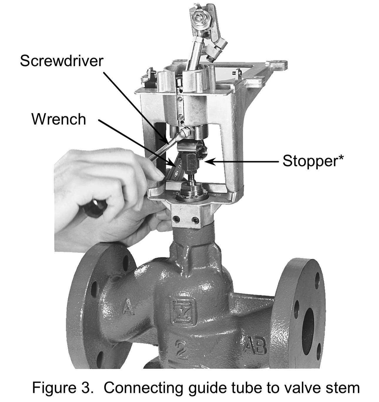 connecting-guide-tube-to-vale-stem