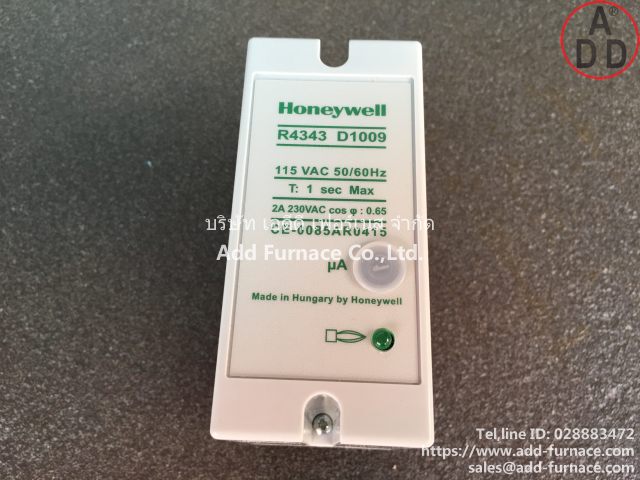 Honeywell R4343 D1009 - บริษัท เอดีดี เฟอร์เนส จำกัด