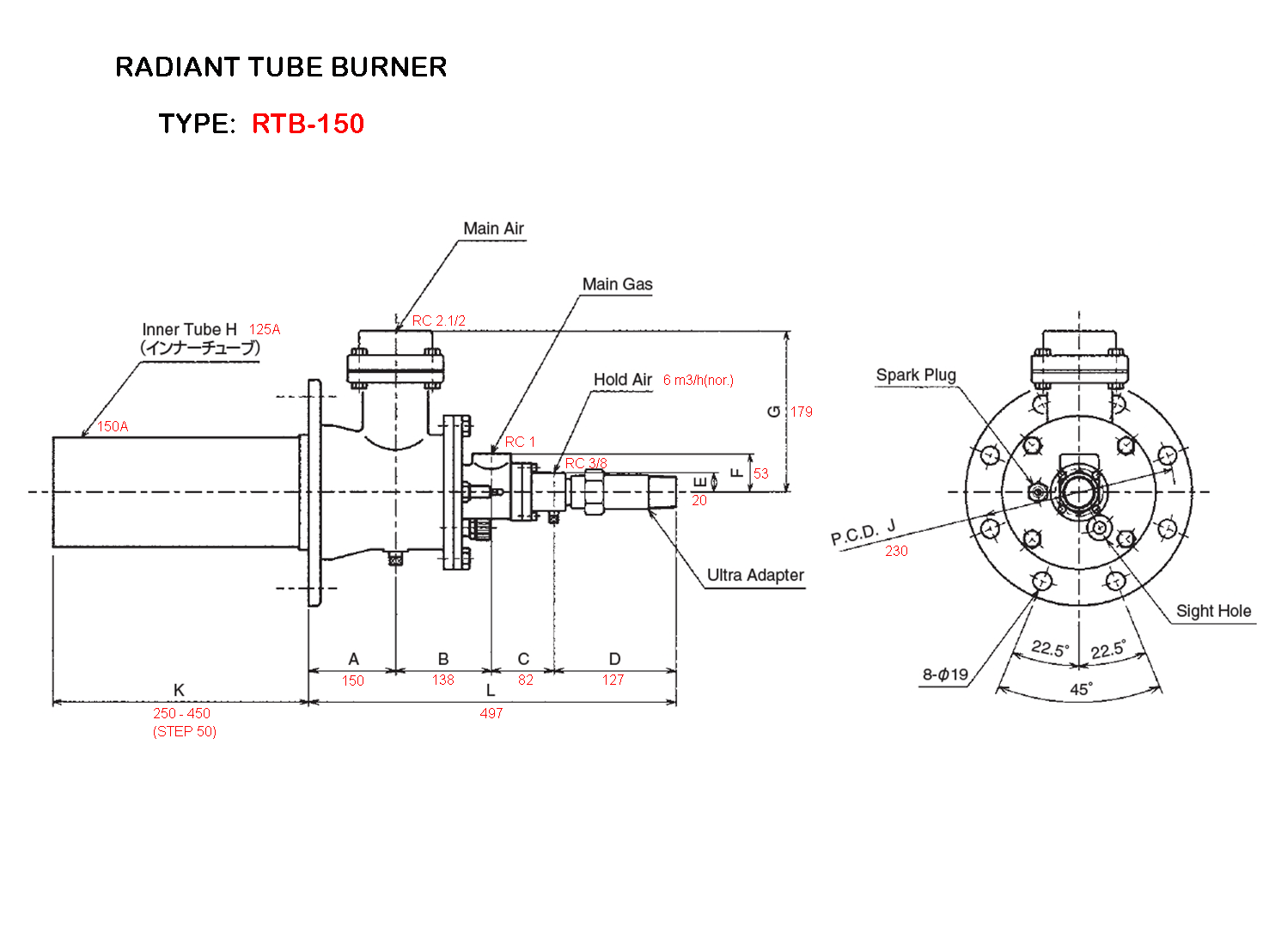 HopeBurner Type RTB-150
