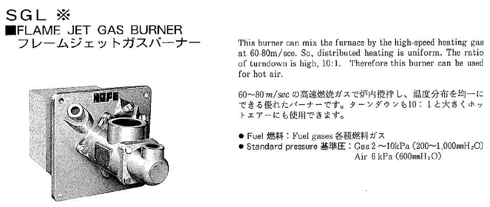 Flame Jet Gas Burner