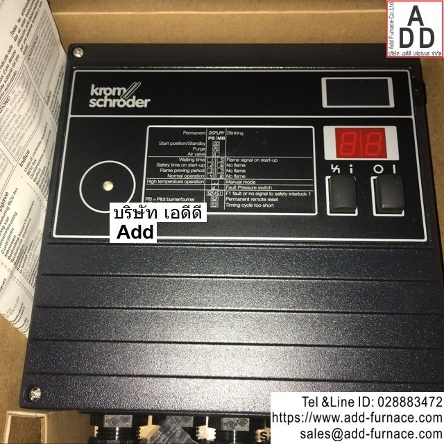 Burner control units BCU 460 Kromschroder - บริษัท เอดีดี เฟอร์เนส จำกัด