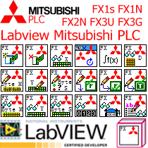 LabVIEW Mitsubishi FX2N PLC